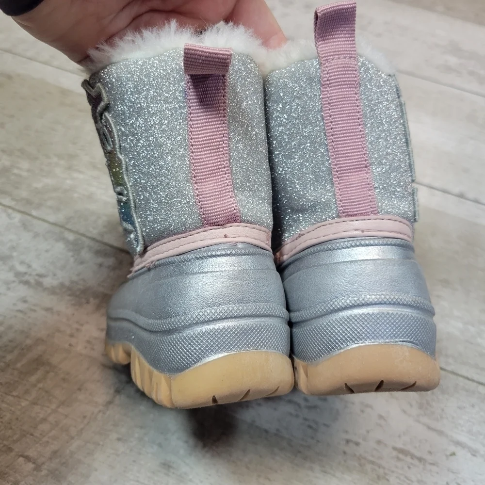 JUICY COUTURE Little Girls Glitter Sparkly Snow Duck Boots Water Resistant